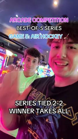 GAME 5: WINNER TAKES ALL!!!  WHO YOU GOT???? 🏆 #game #games #arcade #airhockey #bet #challenge #competition #championship #unbound #unboundgames 