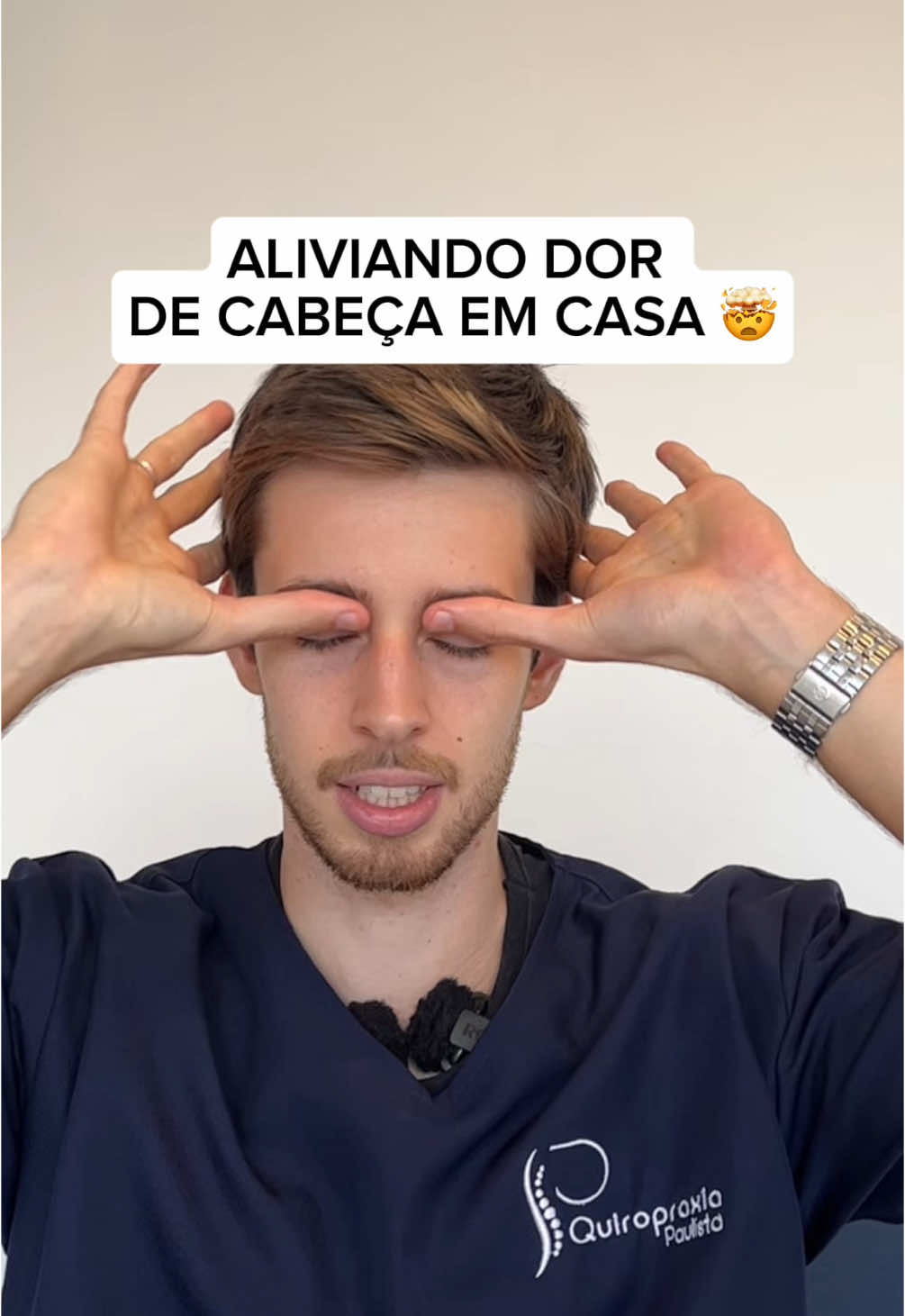 Aliviando dor de cabeça 😳 #quiropraxiapaulista 