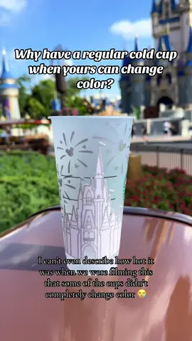 Our color changing cups are just the prettiest and available now! 💕 #colorchangingcastle #coldcups #disneyworld #magickingdompark 