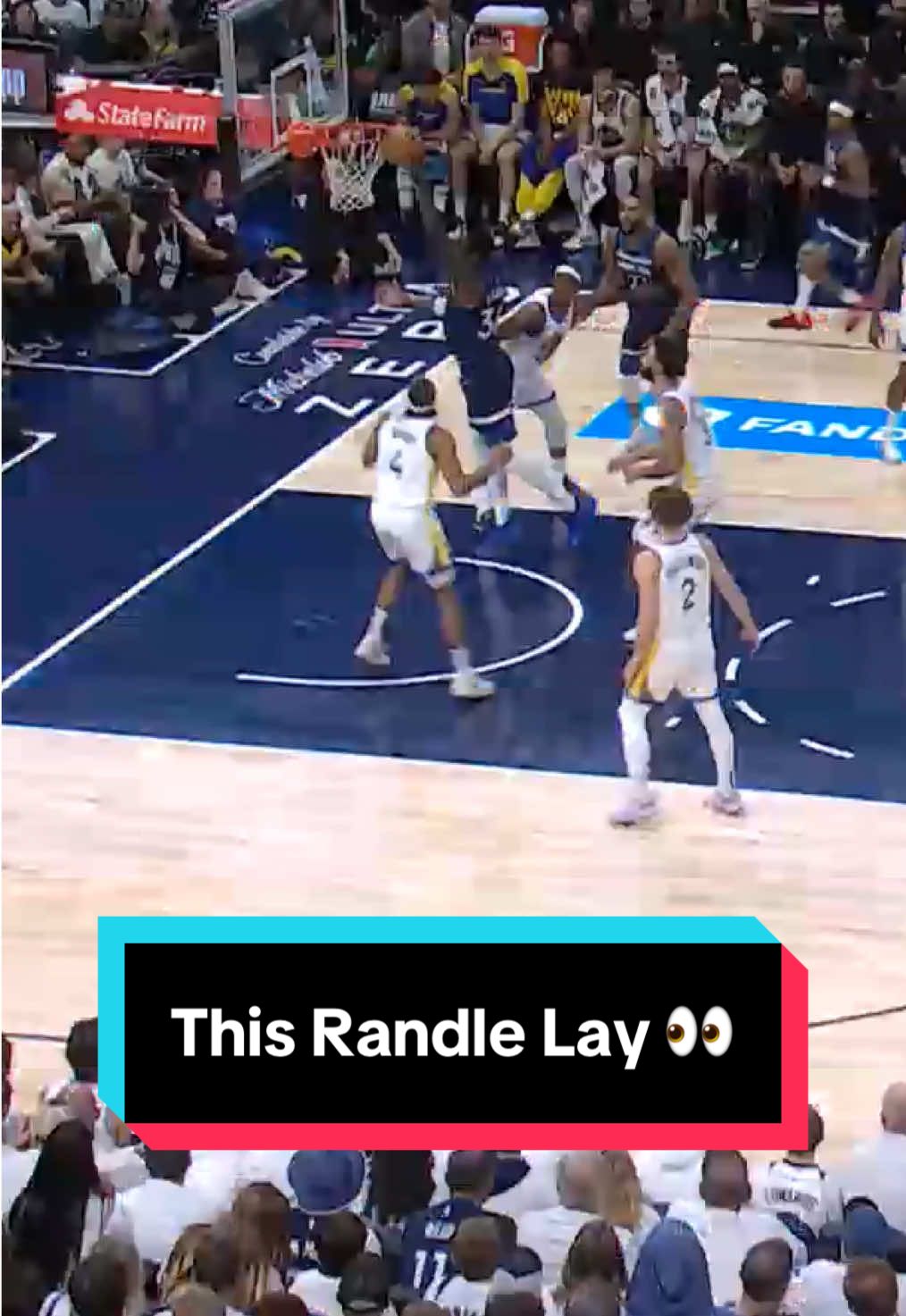 Randle showcasing the footwork 👀👟 #NBA #NBAPlayoffs #Basketball #Timberwolves #Wolves