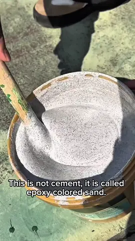 Epoxy colored sand self-leveling, with a variety of colors, is slippery and wear-resistant, waterproof and beautiful#waterproof #epoxycoloredsand #Anti-slip