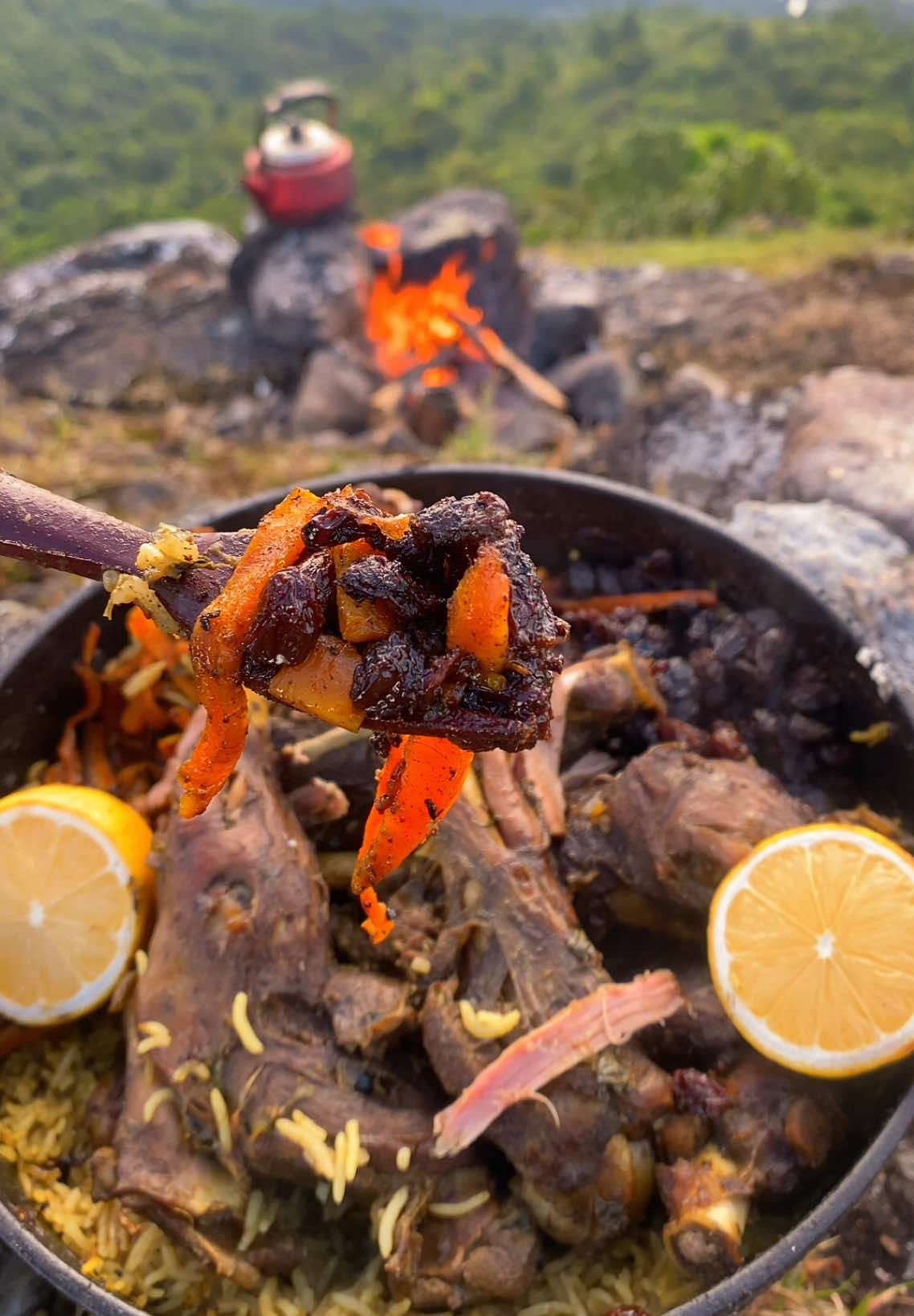 Masak Afghani Qaboli palow قابلي افغاني  Full vlog on youtube fellow travelers   #campfire #campfire #indonesia #asmr #fyp #nature #food #sulawesi #barru