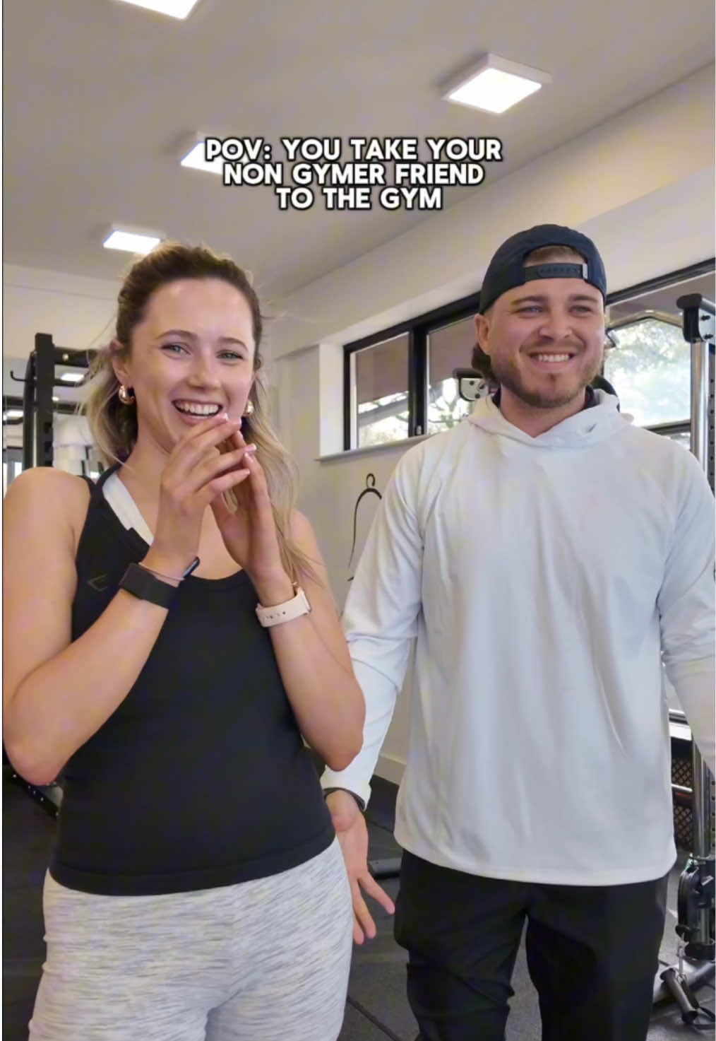 Back and chest session with one half of @SoBadIt’sGoodGolf 💪🏽 “Shall we go together?” *silence* 🤣 If you want to try the full workout, it’s below 👇🏽  A1 - Chest Press B1 - Bent over row C1 - Cable Flies C2 - Assisted Bar Pull Ups Finisher - 5x Press ups & Dumbell Flies for 2 minutes! 💃🏼 #gym #golf #womensgolf #womeningolf #golfworkout #GymTok #workoutmotivation 