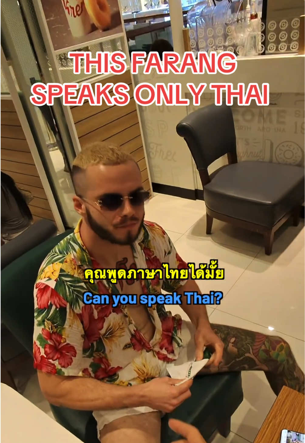 I’ve met @Pizzabrosau at Central World last week! He has crazy tattoos, I was so impressed, and I was confused because he only speak thai 😂  What do you think of his new thai tattoo on the chest 😂 He is a crazy guy ! I love it, big respect, and I looked at his Pizza content, now I want to go to Sydney 🤤  This is our 100th post on this account!! Thanks for the support, keep liking and commenting for more tattoo related content ❤️