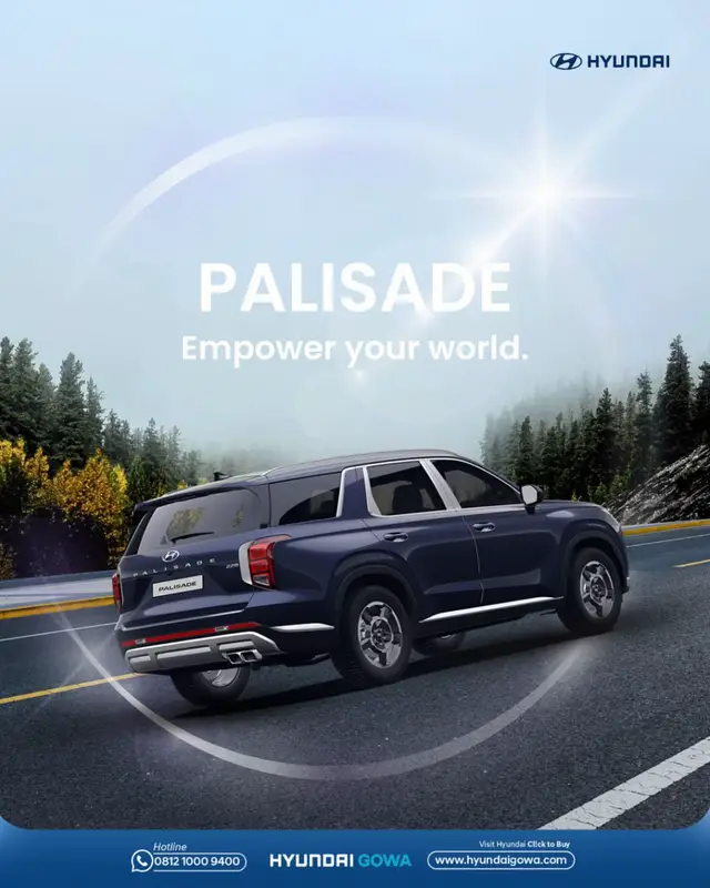 Tampil gagah dan elegan, Hyundai PALISADE hadir dengan kualitas premium yang mencuri perhatian.  Kenali lebih dekat Hyundai PALISADE. Test drive di Hyundai Gowa terdekat. Segera booking jadwal test drive di www.hyundaigowa.com atau Whatsapp 0812 1000 9400. #HyundaiGowa #Your1stChoice #Palisade #HyundaiPalisade #SUV