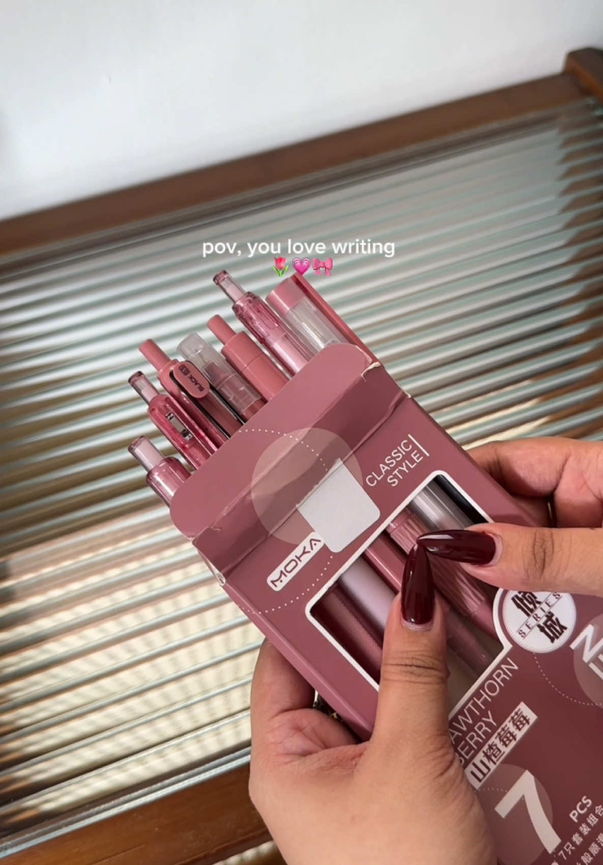 Pink style 🎀 #ballpen #gelpen 