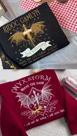 #embroidery #bookish #BookTok #onyxstorm #ridocfourthwing #fourthwing #fourthwing #shirt