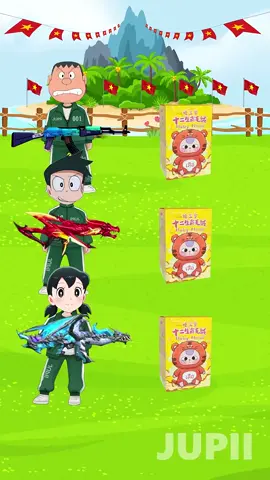Chaien, Xuka và Xeko ai sẽ trúng Baby Three mắt rưng #xuhuong #doremon #nobita #hoathinhvuinhon