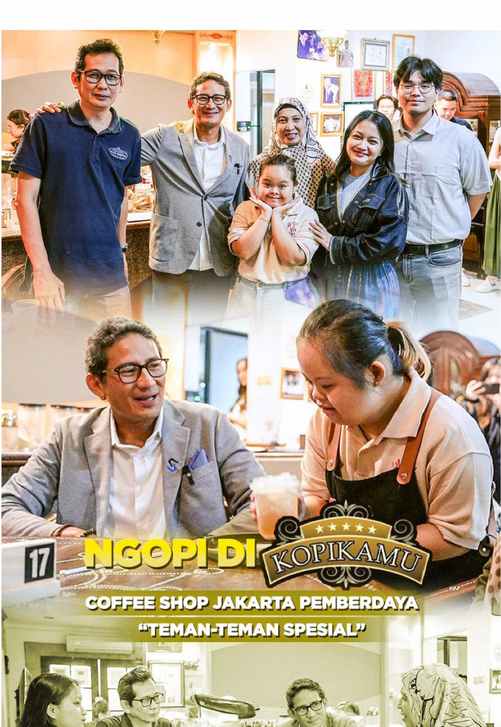 Kopi Kamu ini bukan coffee shop biasa, tapi tempat di mana teman-teman disabilitas bisa jadi lebih mandiri, mendapatkan peluang untuk bekerja.  Saya banyak ngobrol dengan Ibu Eliza dan Pak Frans tentang pentingnya terus buka peluang dan lapangan kerja untuk teman-teman spesial. Sesuai UU No. 8 Tahun 2016, saya akan terus dukung dan bersama kita wujudkan Indonesia yang setara dan ramah untuk semua.