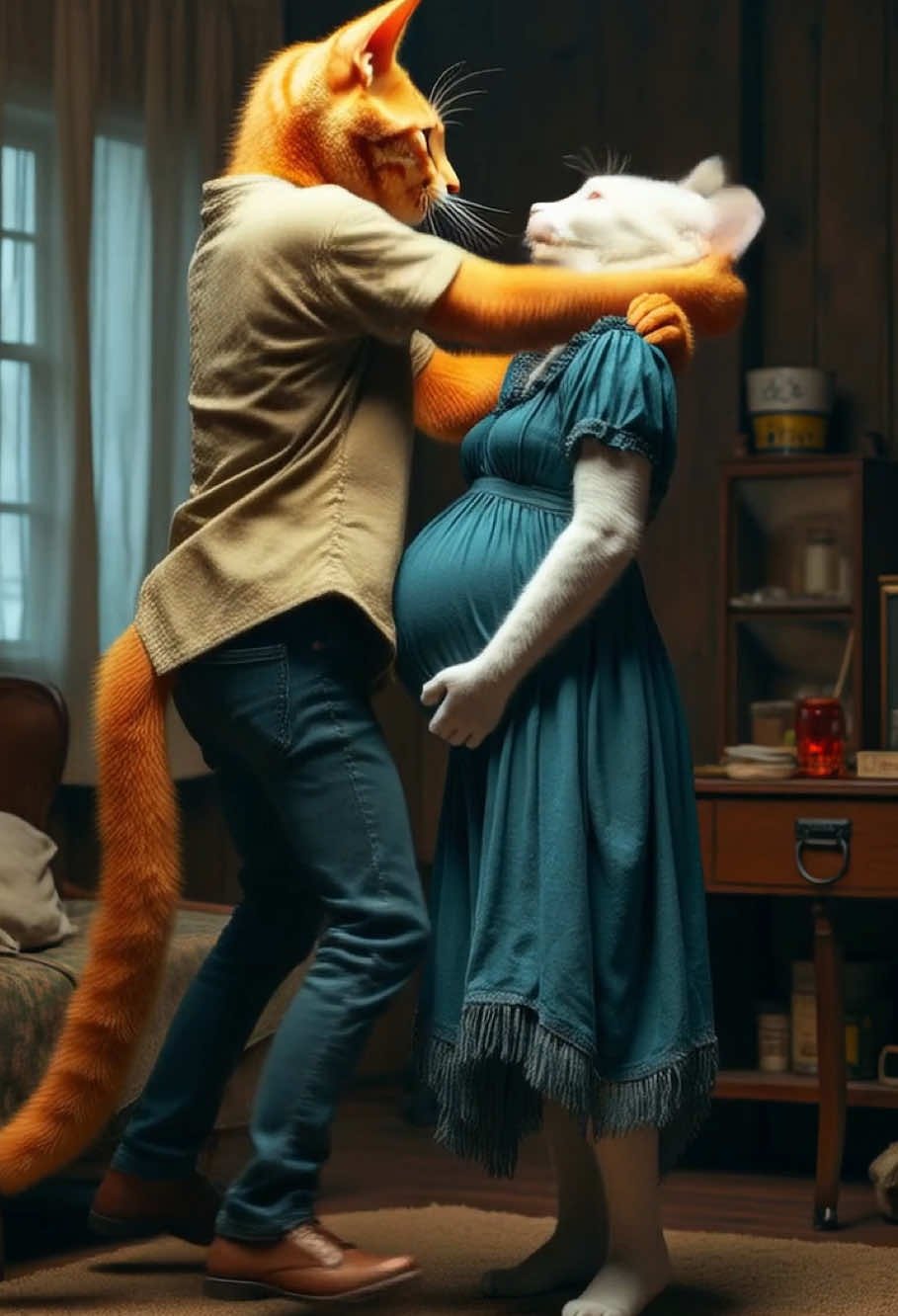 An admirable cat mother🥹🫶💕#ai#cat#catsoftiktok#catstory#viral#fyp#fyppp
