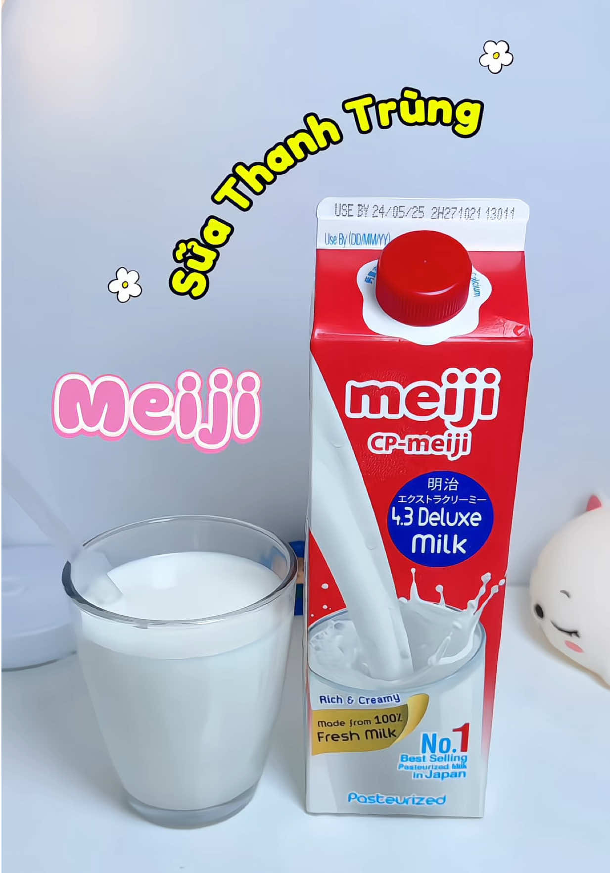 Thơm, ngon, béo. Vừa có thể uống tại nhà, vừa làm nguyên liệu cho các công thức bánh, nước uống pha chế luôn nha 🌸🌸🌸 #Meiji #Meijivn #SuathanhtrungMeiji #Meijipremium #upnity #review #suatuoi #drink  
