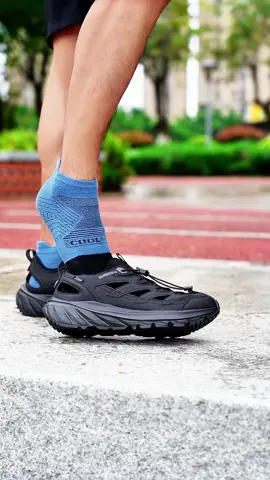 xtep wading shoes, black classic match, suitable for beach and river travel and hiking#kanak #sandal #xtep #shoes #my 