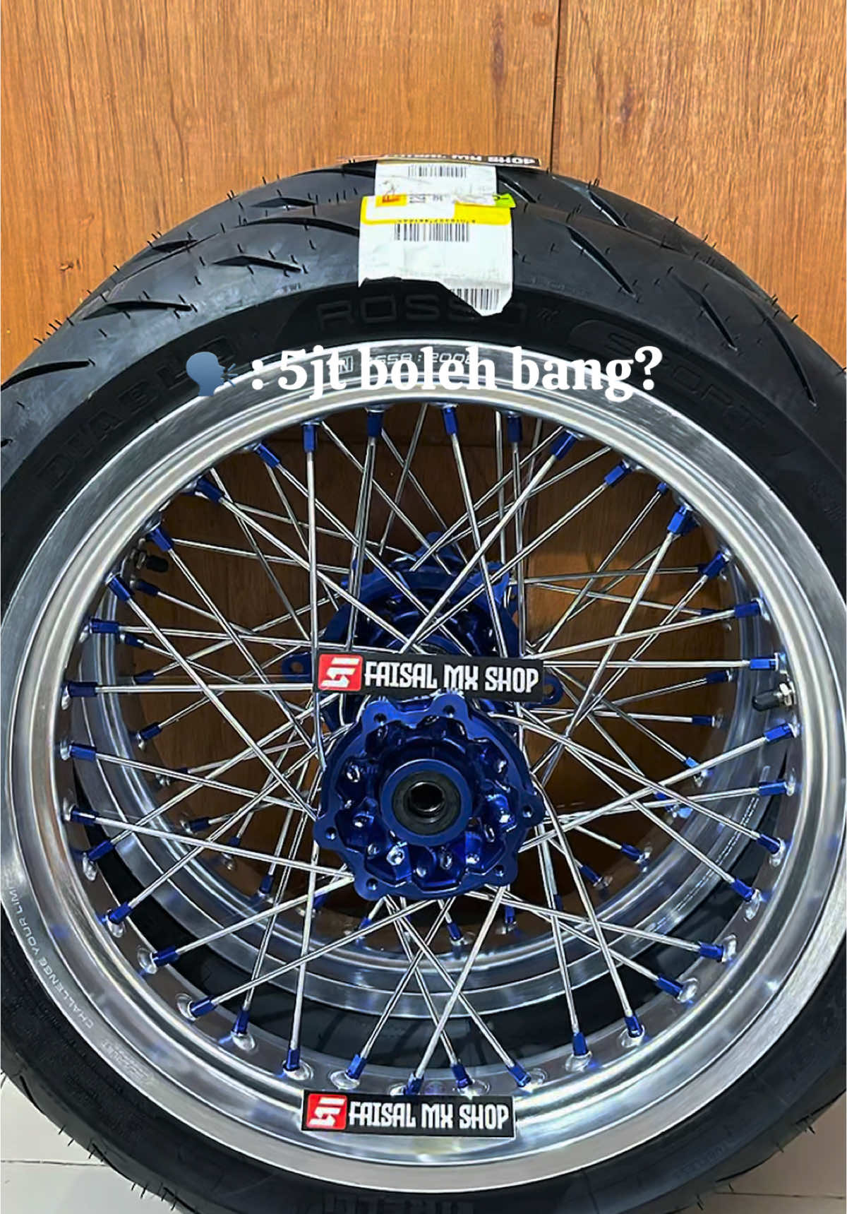 Jari jari nya aja udh sejuta lebih bg🤐 #wheelset #velg #velgset #wheelsetsupermoto #cnc #cncproduct #stainless #stainlesssteel #supermoto #pirelli #pirellitires #faisalmxshop 