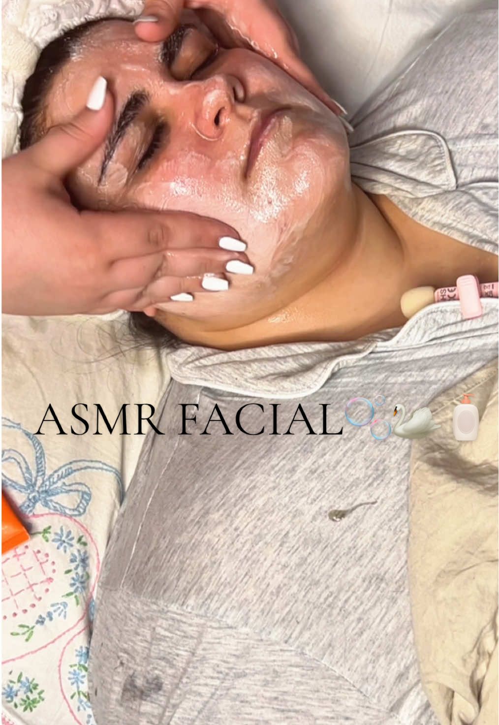 At Home Facial - ASMR Edition🫧🧴🦢 The facial was amazing but my esthetician was a little rough and pushy… @aubs #asmr #asmrfacial #facial #spatime #athomeselfcare #plussizefashion #Lifestyle #skincare #foryoupage #trending #viral 
