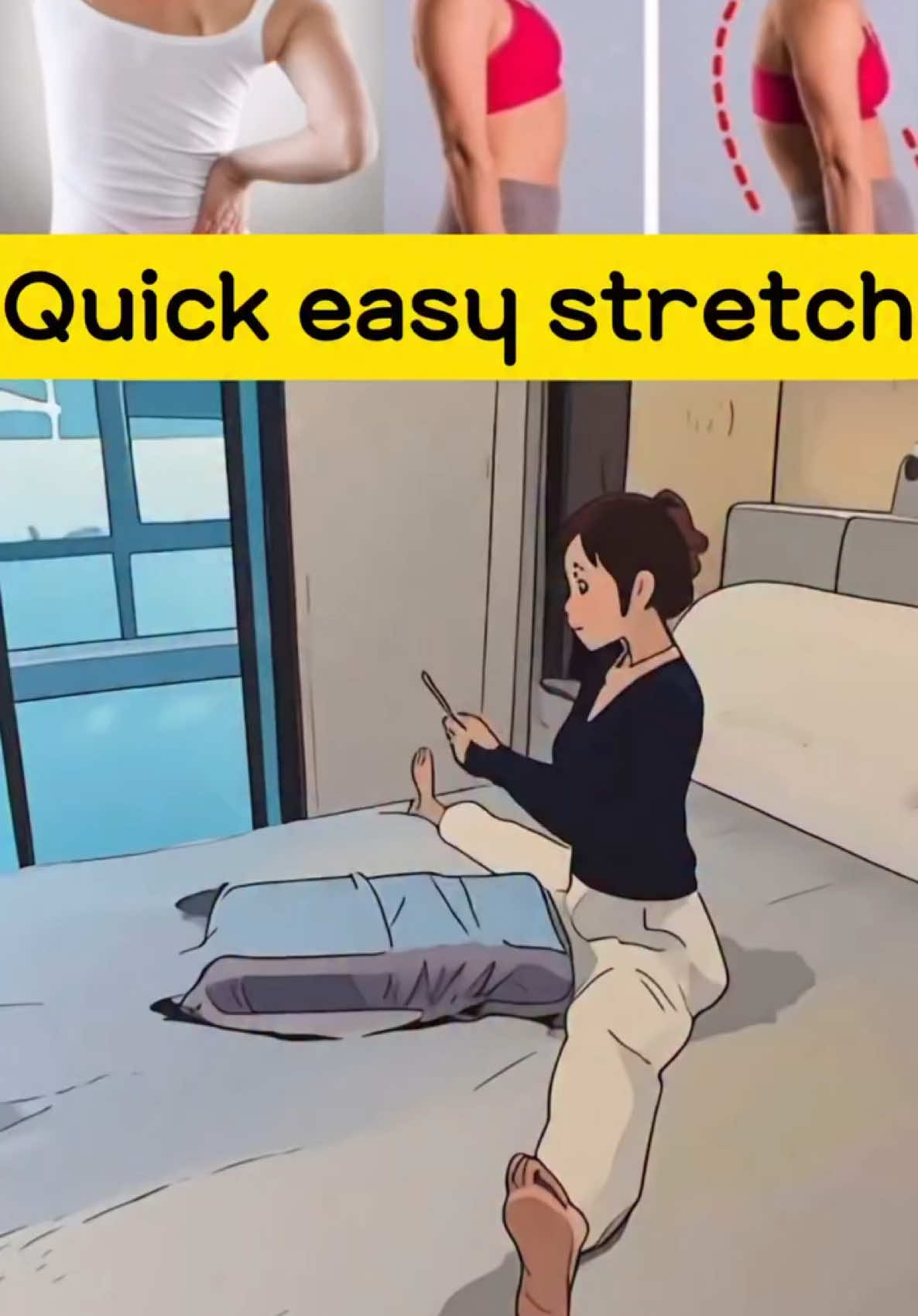 3min full body stretch before sleeping Fix your posture with just one pillow🔥 ✔ Stretch your upper back ✔ Release neck tension ✔ Open shoulders + chest✨ Do it in bed, feel the reset instantly💯 #PillowStretch #PostureFix #NeckRelief #UpperBackCare #RelaxAndStretch #DailyBodyReset #써니요가 #홈트는써니요가 #sunnyyoga 