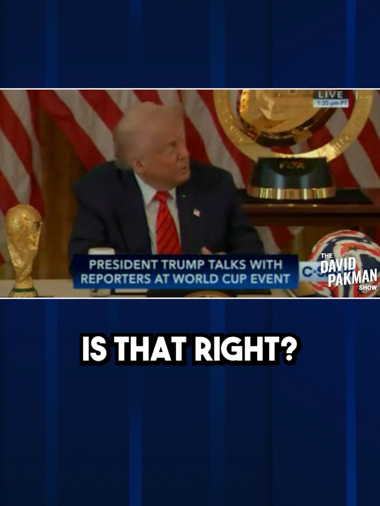 Trump learns Russia is banned from the World Cup during press conference