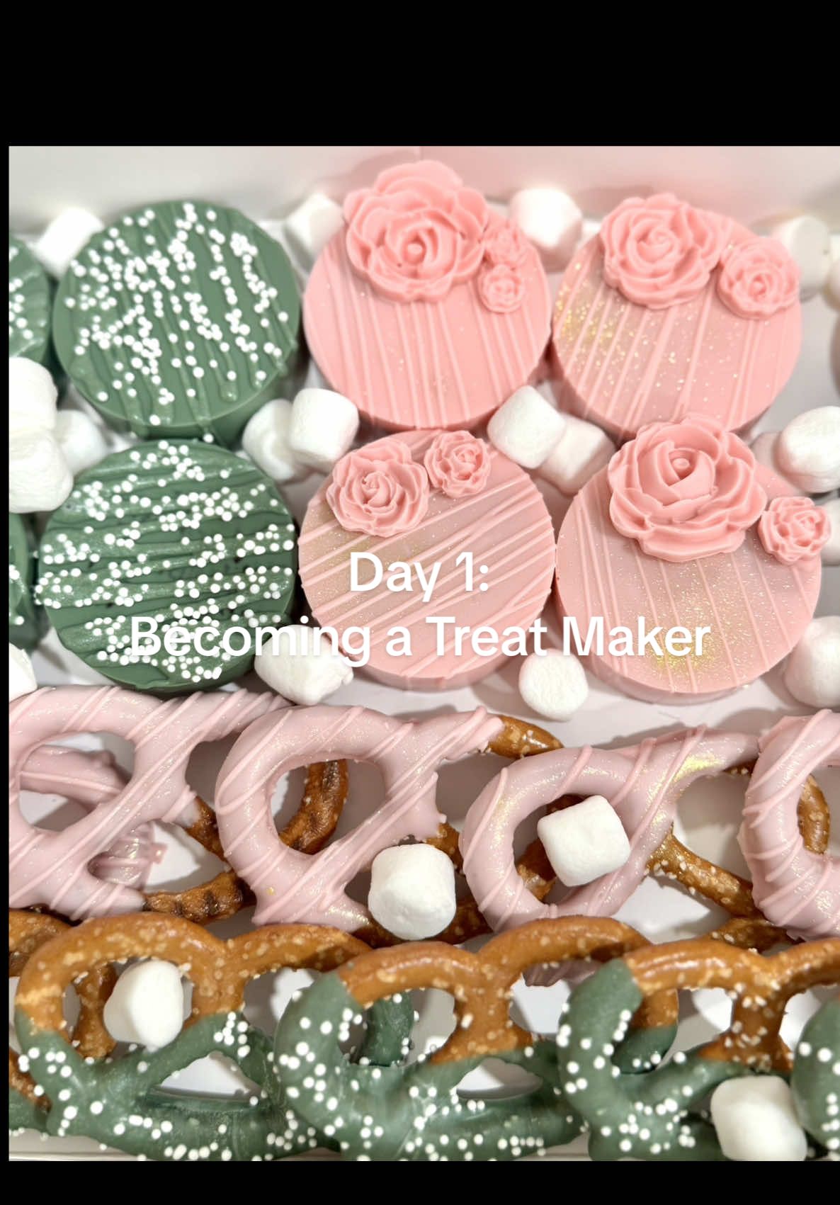 Day 1 of becoming a treat maker! Tips and tricks are encouraged 😎 #treat #treatmaker #chocolatecoveredoreos #chocolatecoveredpretzels 
