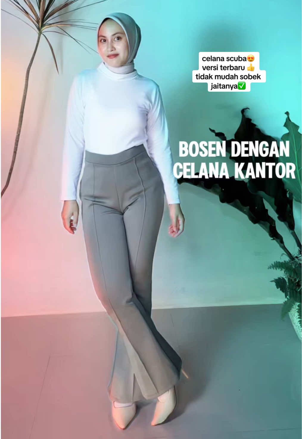 Celana scuba cutbray versi terbaru tidak mudah sobek jaitanya cek saja langsung #scuba #cutbray #flarepants #highwaist #celanakulot #celanapanjang 