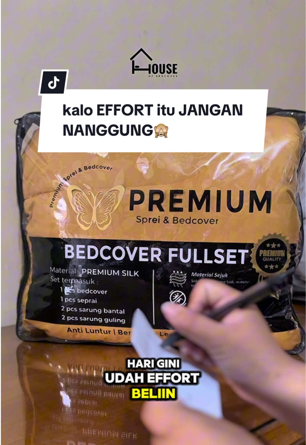 EITSSS, Kalo beli kadonya Bedcover PREMIUM, ya kartu ucapannya harus yang PREMIUM juga dong! #HouseofBedcover #HoB #Bedcoverantiluntur #bedcovermurah #bedcoverviral #bedcoverviral 