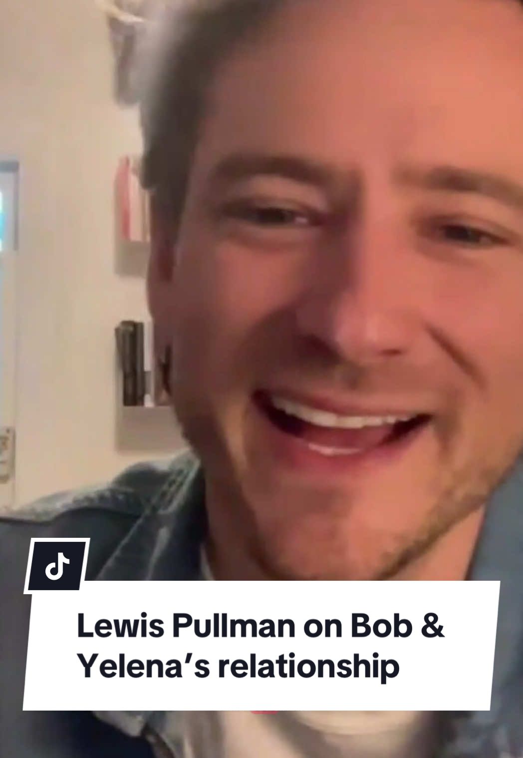 Lewis Pullman has a message for #Boblena nation. #bob #yelena #florencepugh #lewispullman #thunderbolts #interview #mcu #marvel #superhero #fyp #foryoupage 