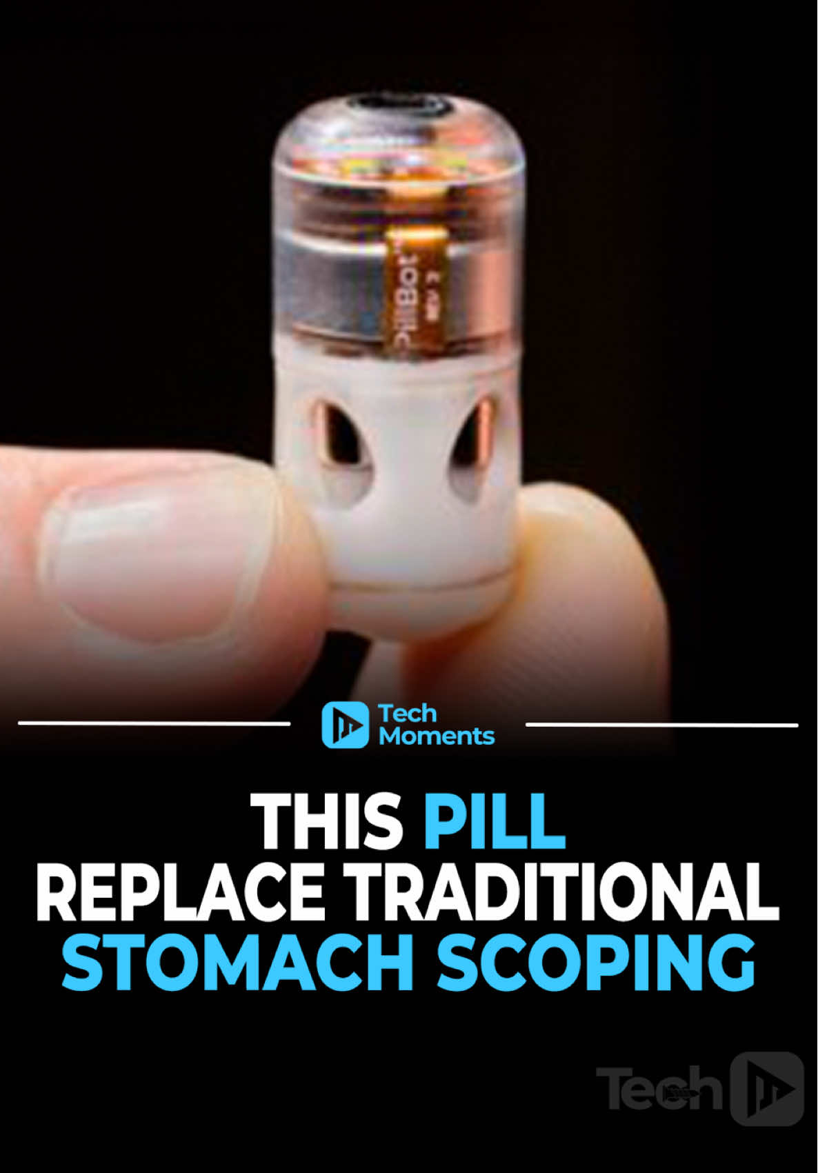 This Pill Replaces Traditional Stomach Scoping PillBot is a swallowable robot created by  Endiatx to replace traditional endoscopy. Once swallowed, it uses tiny thrusters to navigate the stomach and stream live HD video to doctors—no tubes or sedation. It’s remotely controlled and could make at-home diagnostics a reality. Credits: @ tested/ YT @ Endiatx/ YT  @ smithtorreysmith/ YT  #tech #technology #engineering #innovations 