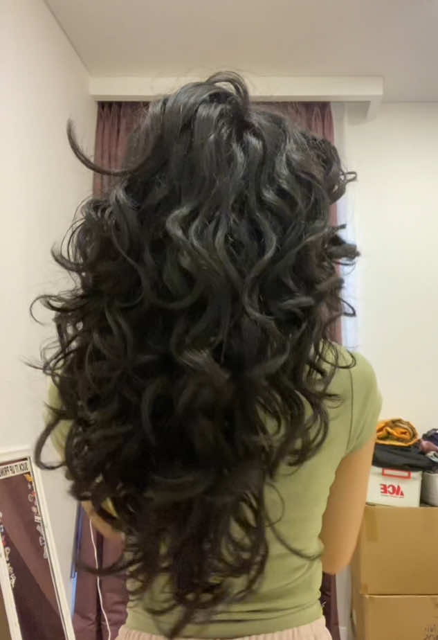 big hairr #curlyhair #wavyhair #2c #2b 