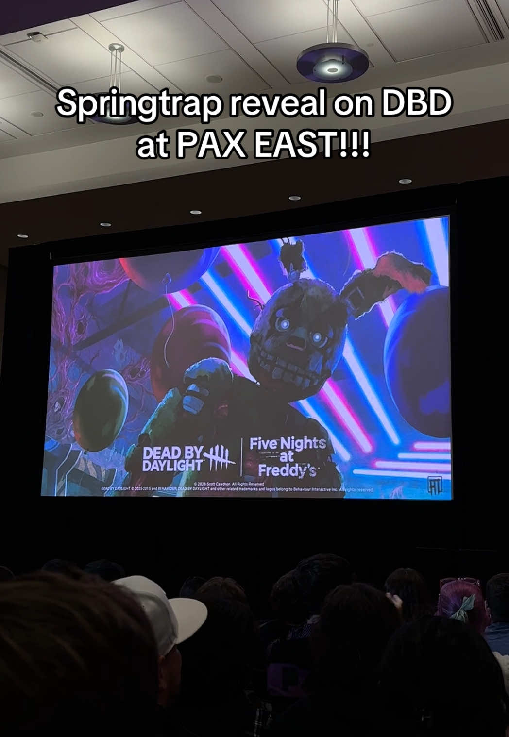 SPRINGTRAP FINALLY MADE IT TO DBD!!! #gaming #paxeast #deadbydaylight #dbd #fypシ #tiktokgaming #fnaf #springtrap 