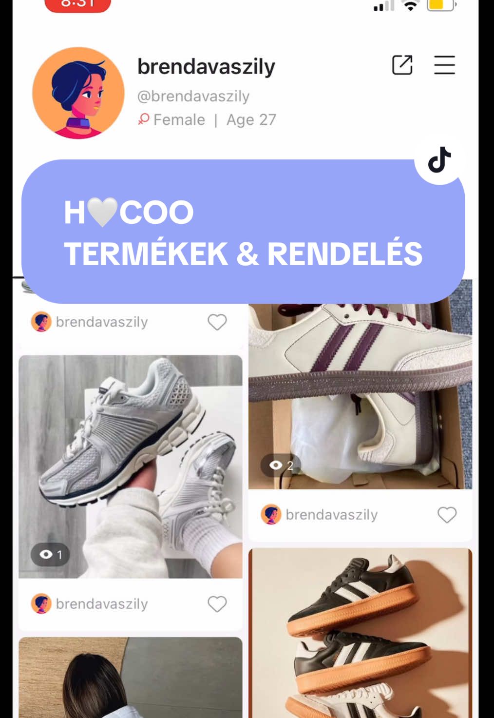 H🤍COO alkalmazás használata + pár termék tipp nektek tőlem 😜  #foryou #nekedbelegyen #nekedbeakaromlatni #replika #hacoo #rendelés #cipők #adidas #ruhák #táskák 