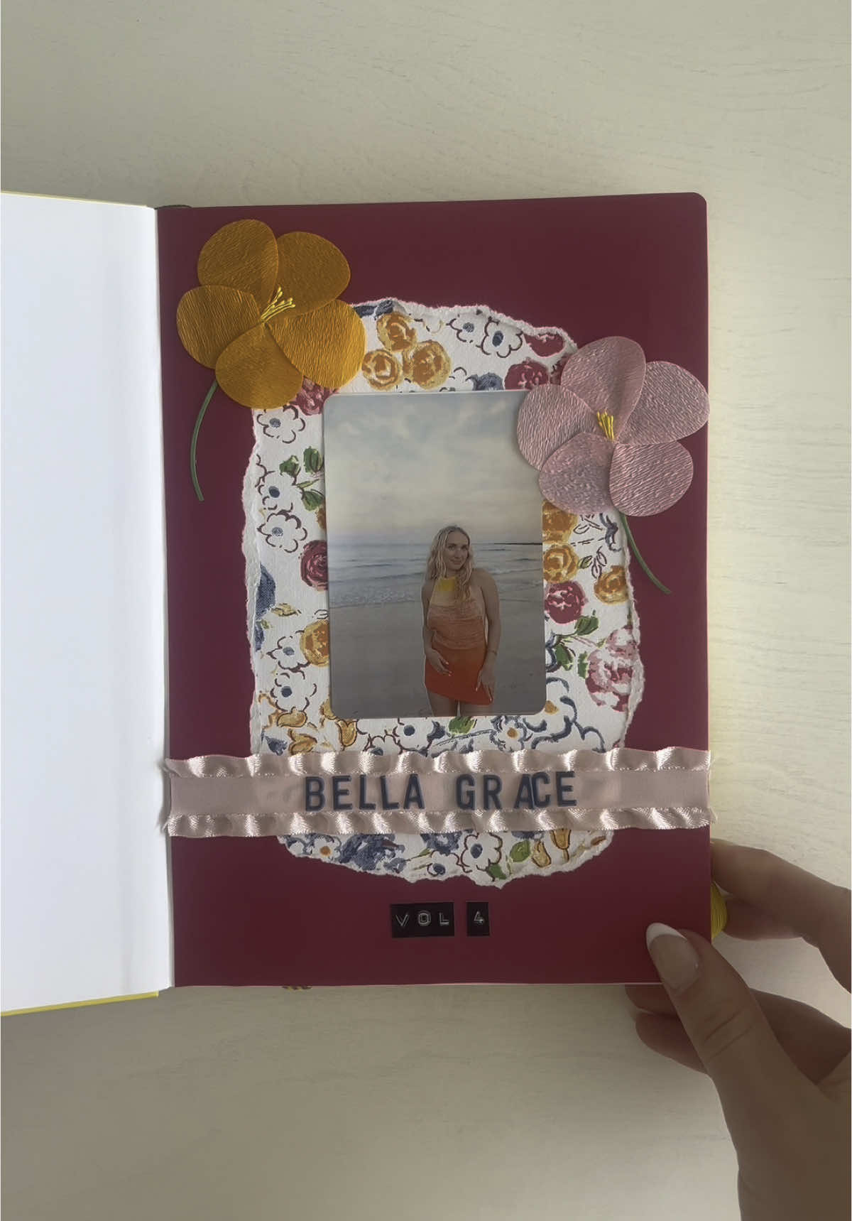 Junk journal intro page is done!! The ribbon is definitely the star of the show <3 #journaling #junkjournaling #junkjournalideas #scrapbook #junkjournal #journal #creatorsearchinsights 
