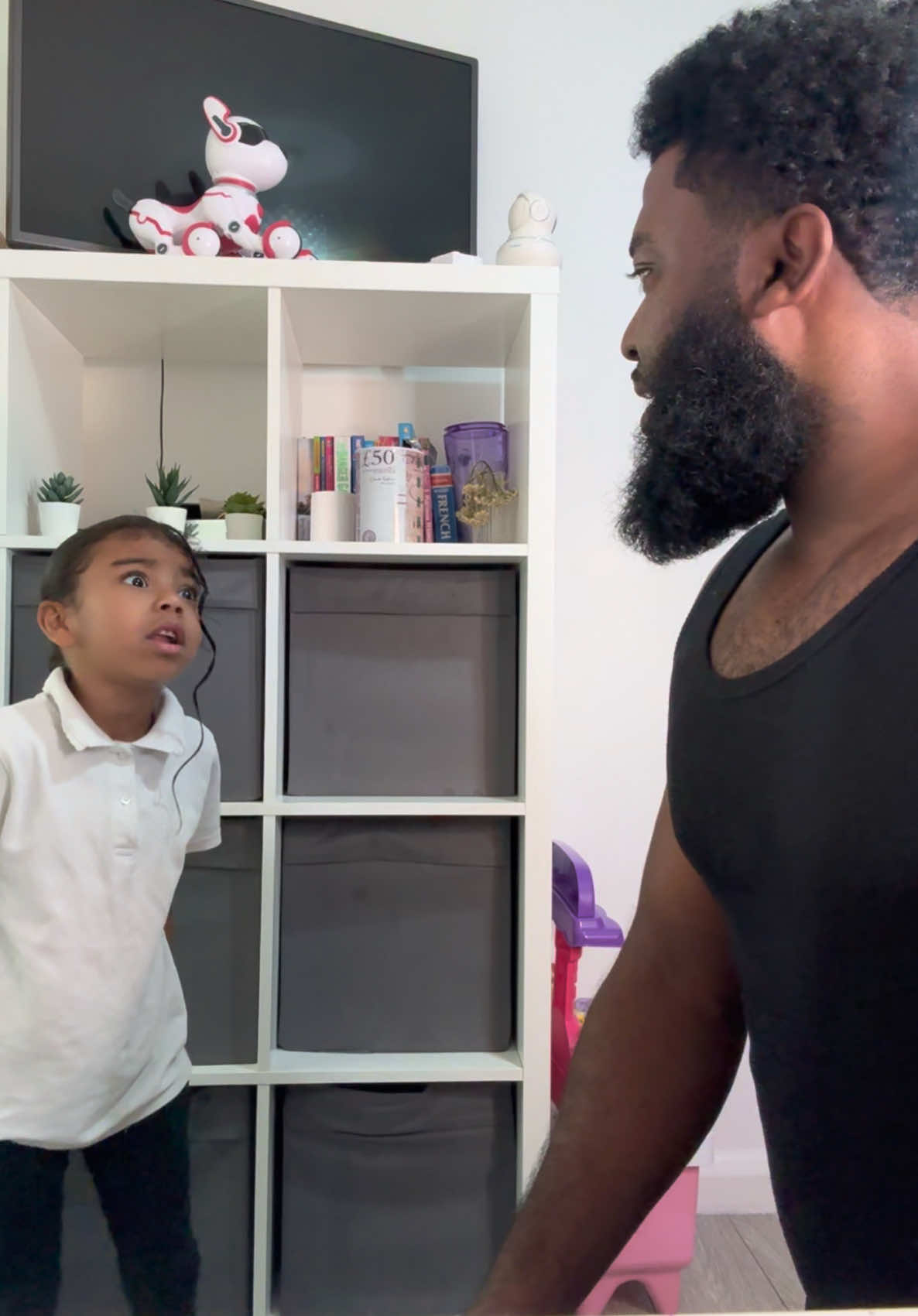 DAAAD LET ME TALK 😅 #fyp #foruyou #grwm #hairhack #daughtersoftiktok #fatherdaughter #viralvideos 