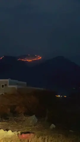 حريق جبل طنب العرضيه الجنوبيه - نخال #اكسبلور  ١٤٤٦/١١/١١هـ