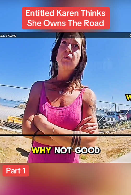 Entitled Karen Thinks She Owns The Road #cops #police #copsusa #policeofficers #foryou 