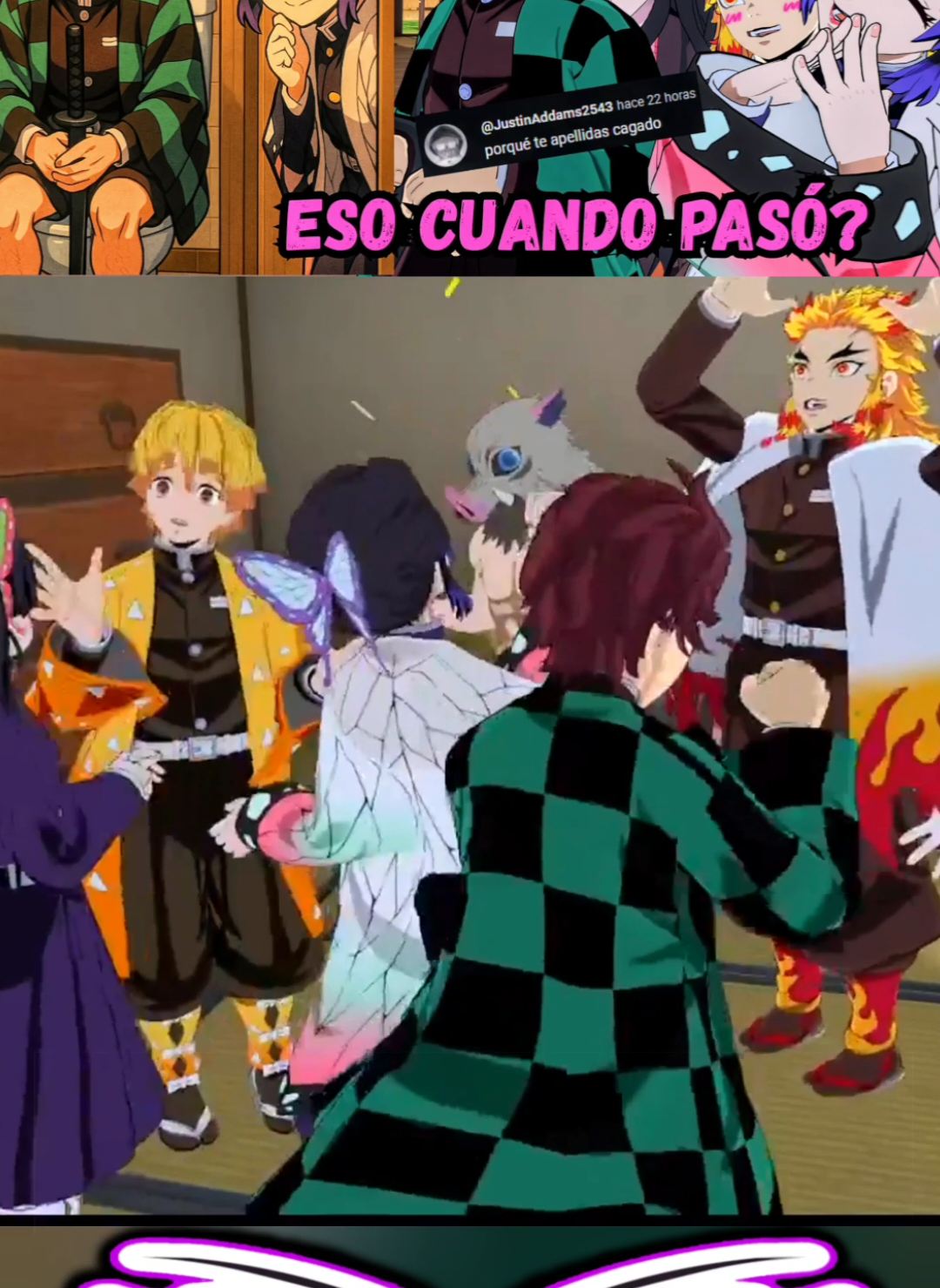 Fiesta sin TOMIOKA! 🤣🤣 . . #TANJIRO #NEZUKO #kimetsunoyaiba #parodia #Meme #latino #parati #fyp #shinobu #Anime #rengoku #Chisme