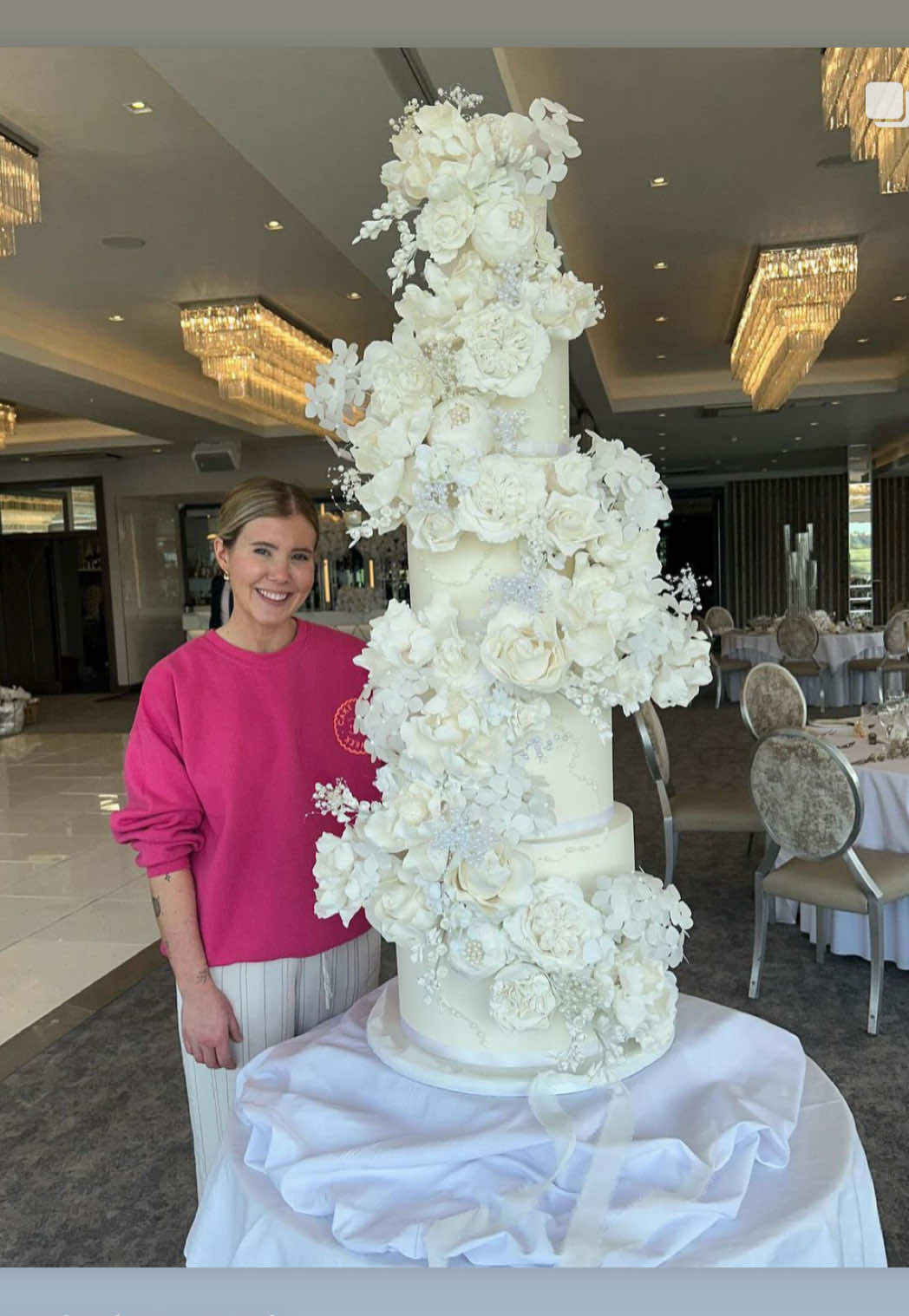 5 tiers. Lochside views. Wedding cake dreams in real life. What would your dream cake look like? Comment below. #weddingcake #lochsidewedding #cakedesign #scottishwedding #fyp #caketok #caketrends #fancycakes #cakeideas  #5tierweddingcake  #weddingcakeinspo  #weddingaesthetic  #cakeboss #2025wedding #2025brides