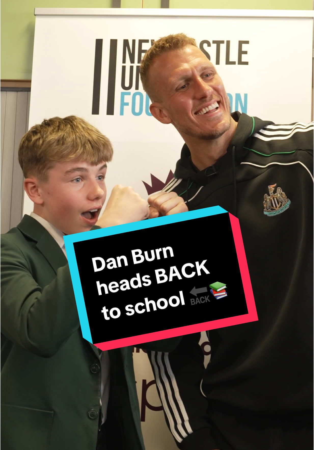 Dan Burn shared all his wisdom and experiences during a visit to a local school in his hometown of Blyth 🏡 He even managed to land himself in detention 👀🤣 #PL #newcastle 
