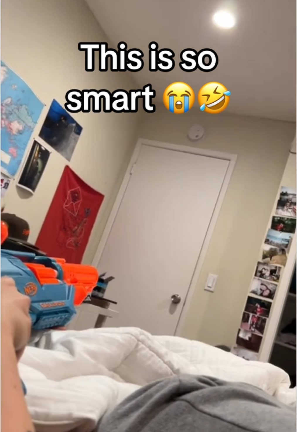 Gotta do this now 😅 (@Ryleerickel ) #prank #nerf #pranks #joke 