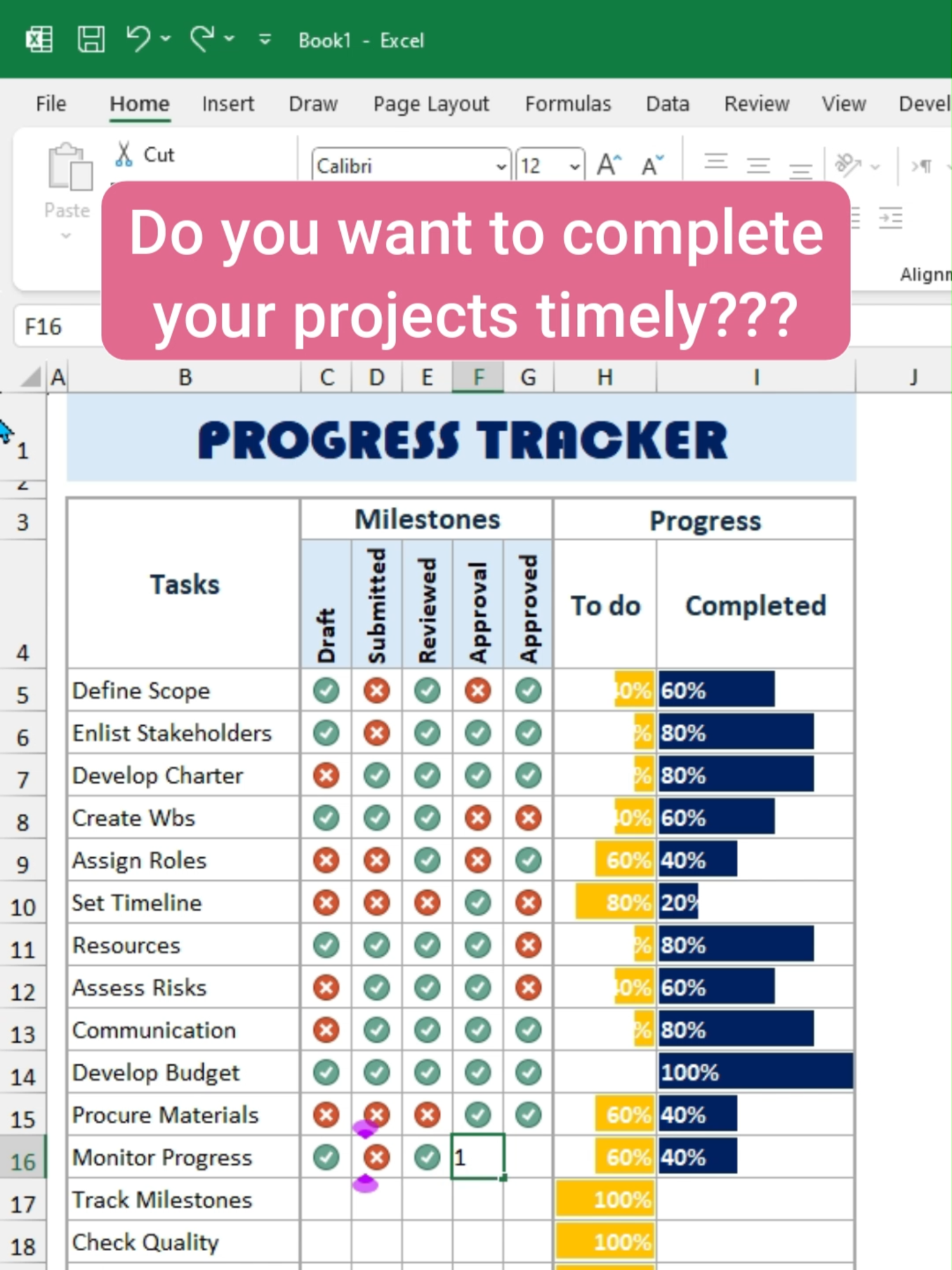 Do you want to achieve your goals timely #excel #exceltips #exceltutorial #learnexcelontiktok #excelhelp #productivityhacks #spreadsheetskills #microsoftexceltutorial #fyp #fypage #fypppppppppppppp