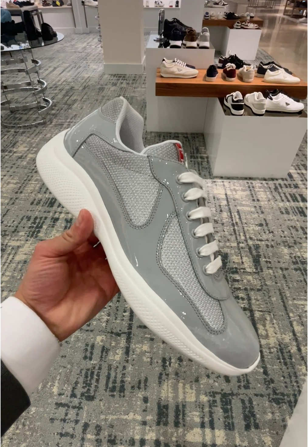 Prada Americas cup  #prada #pradaamericascup #designer #fypシ #designershoes  #luxury #shoeplug  #alleyesonmyfeet #designernj #whatchulike #creatorsearchinsights #designer #designershoes #luxury #sneakers #alucin #fyp≥