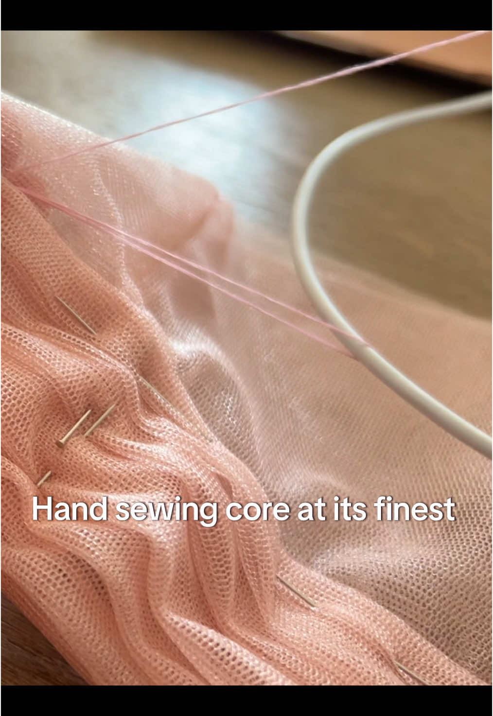 Lets be real here what have you sewed in that is not supposed to be sewen in.  #fantasydress #pinkdress #tulledress #sewing #sewingfail #sewingcore #fyp #fy #drapping #fail 