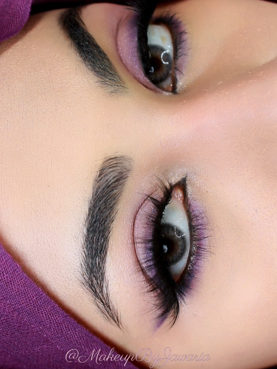 purple Smokey Eye Makeup Tutorial #makeuptutorial #bridalmakeup #viral #foryoupage #fyp 