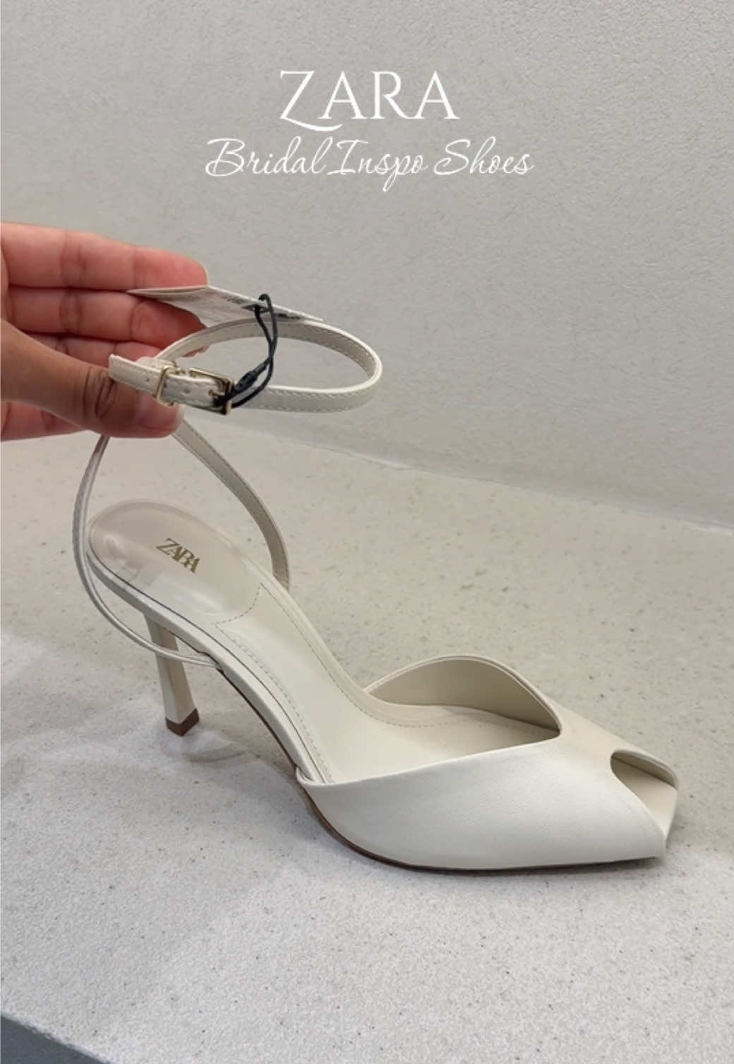 ZARA new in Bridal inspired heels  Chic and timeless white peep toe shoes. Perfect for your wedding outfit or evening event.  @ZARA  #zara #zaranewin #zarashoes #zaraheels #bridalheels #weddingshoes #whiteheels #creatorsearchinsights 
