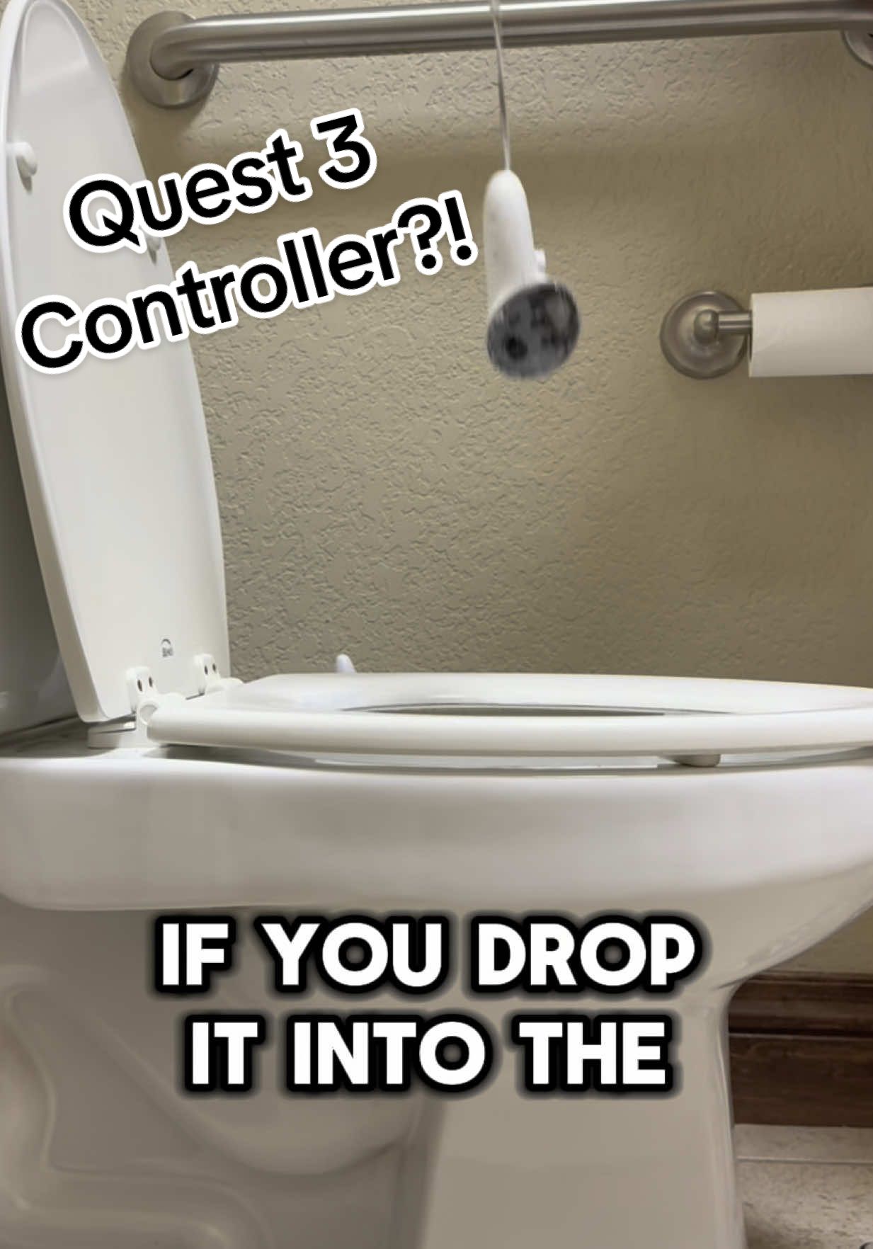 Can a Quest 3 Controller Survive a Drop in the toilet? #vr #virtualreality #quest3 #fyp #oculus 