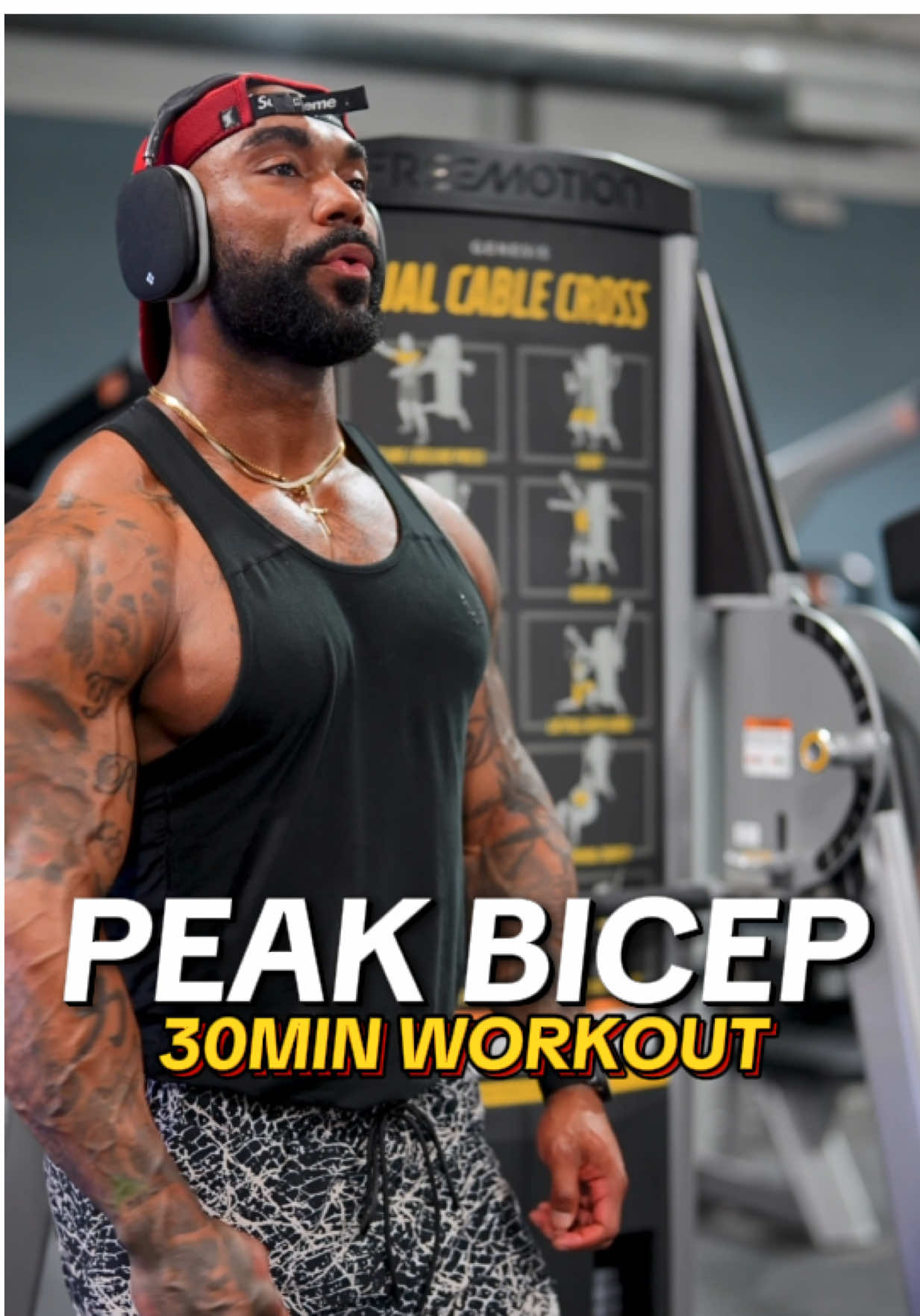 30-min bicep finisher—clean reps. Dirty pump 🔥 full stretch, no fluff #GymTok #ArmDay #CableWorkout #BicepsOnly #WeekendLift