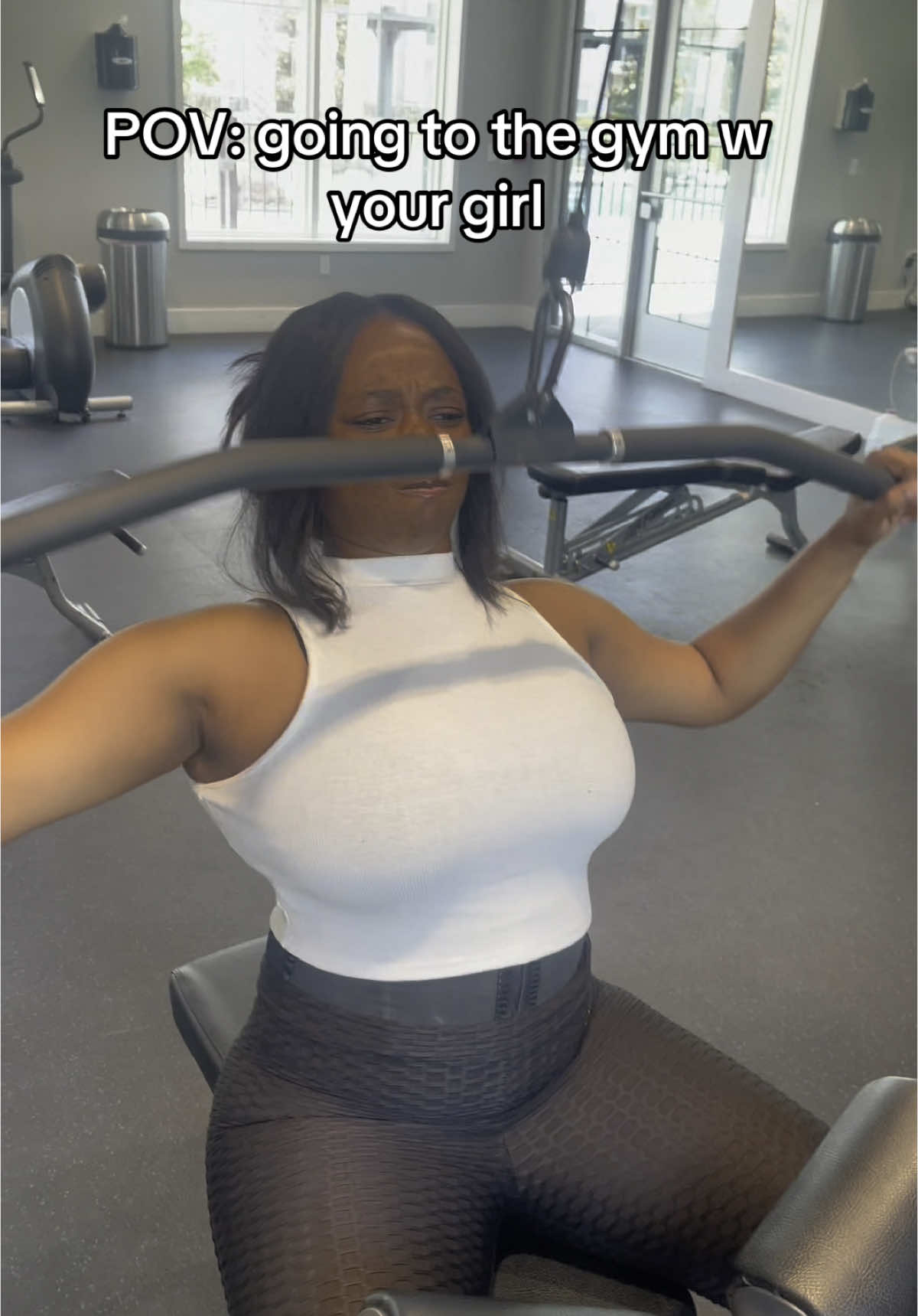 She was just talking about she wanna get right for summer🤣 #couplecomedy #coupletiktok #gym #relatable 