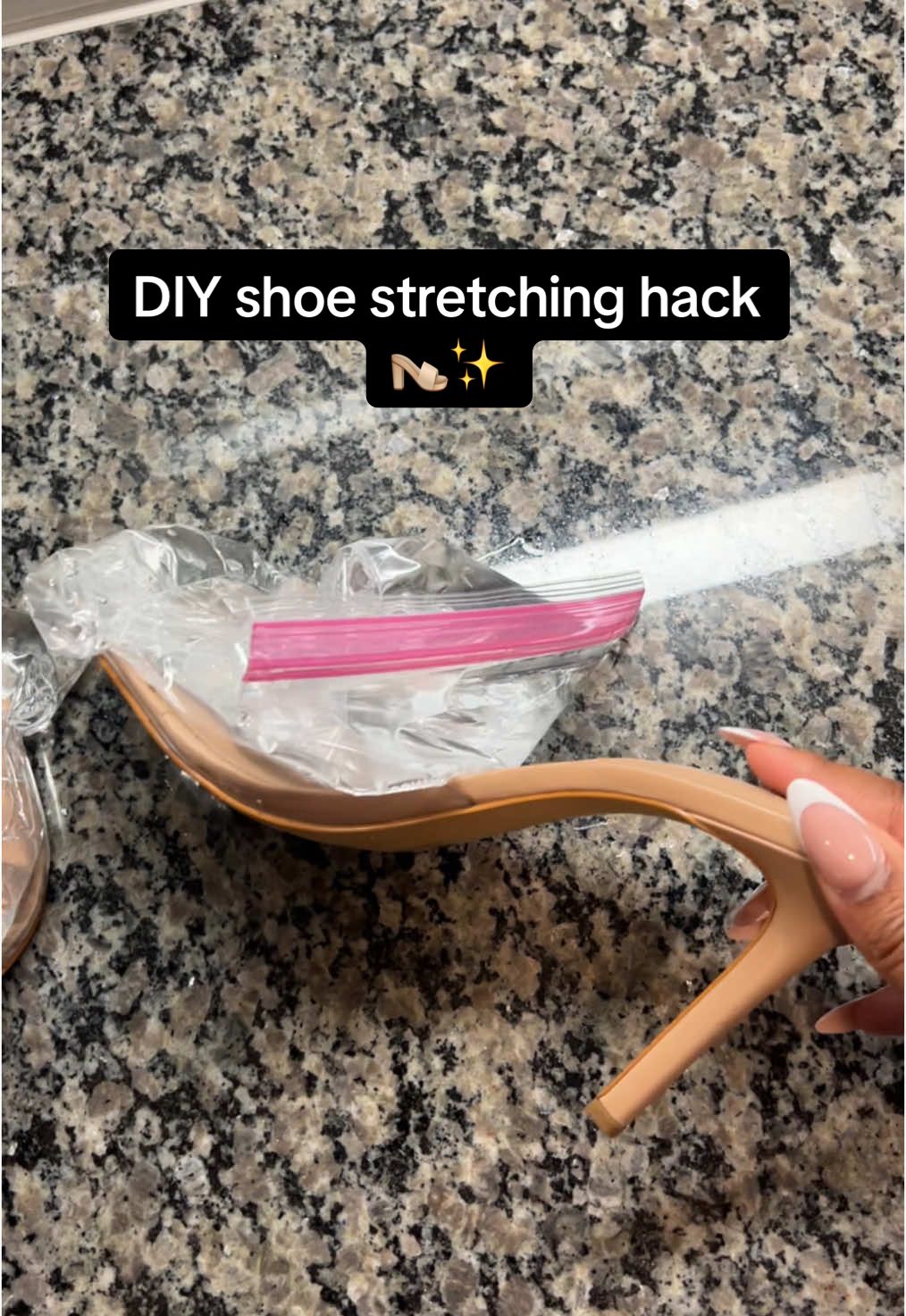 Let’s see how this goes … 👡✨ #DIY #hack #michellephan #shoestretcher #shoes 
