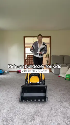 The way my toddlers eye LIT UP when he saw this!!!!  #rideoncars #bulldozer #tractor #toddlertoys #toys #toy #toysoftiktok #momfinds #momlife #momtok #toddlers 