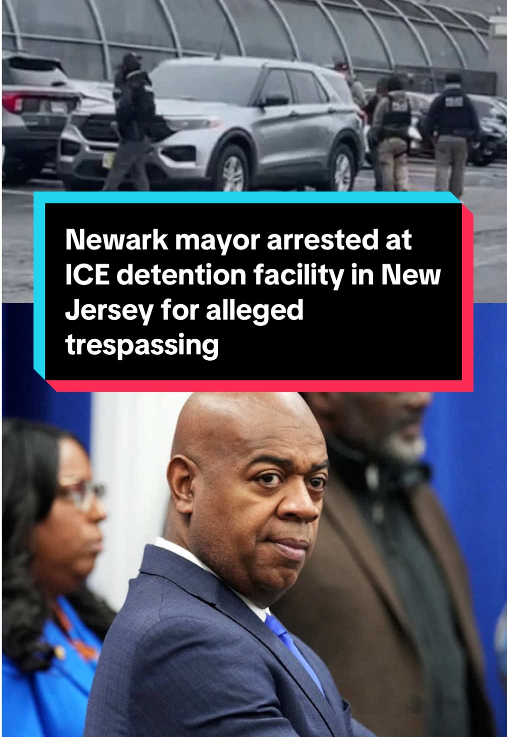 Newark Mayor Ras Baraka, a gubernatorial candidate in New Jersey, was arrested Friday at an Immigration and Customs Enforcement detention facility for allegedly trespassing. His campaign spokesperson, Kabir Moss, said he did not know what crime Baraka had been charged with, but Alina Habba, the interim U.S. Attorney for the District of New Jersey, said in a post on X that Baraka trespassed and 