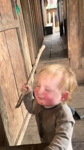 Anders playing #offgrid #homestead 