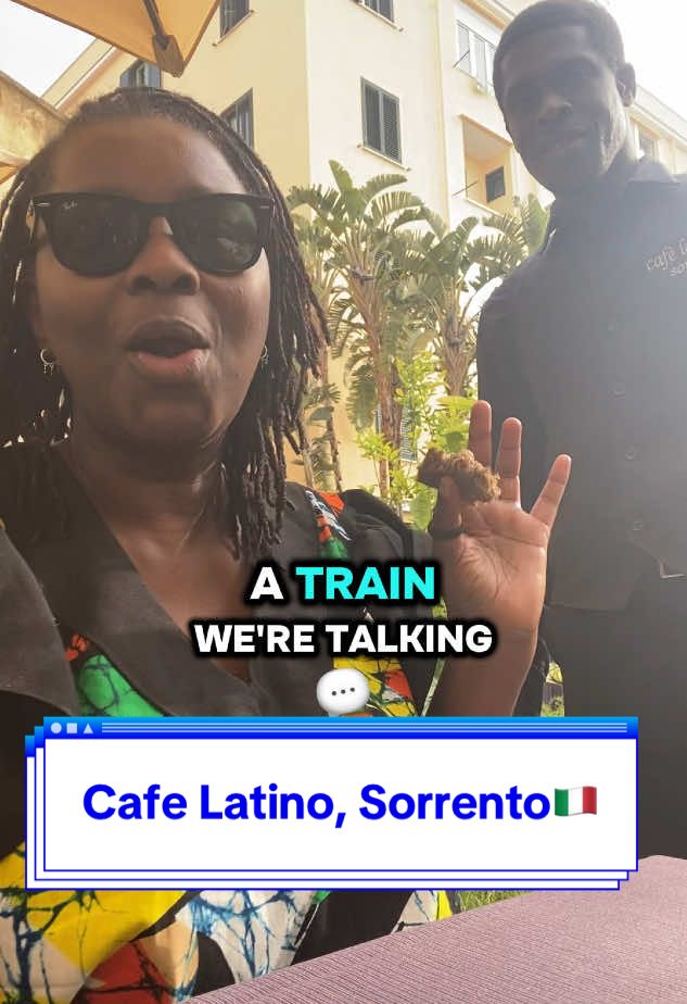 I am here with my new friend Lamin in #cafelatino #sorrento having fiori zucchini stuffed with #ricotta and #mozzarella cheese #amalfi #amalficoast #naples #solo #travel #traveltiktok #travelvlog #visit #amalficoastitaly #alternative #offgrid #visititaly #italy #italia #italy🇮🇹 #fyp #foryoupage❤️❤️ #bestfoods #musttry #musteat #FoodTok #FoodLover #foodies 