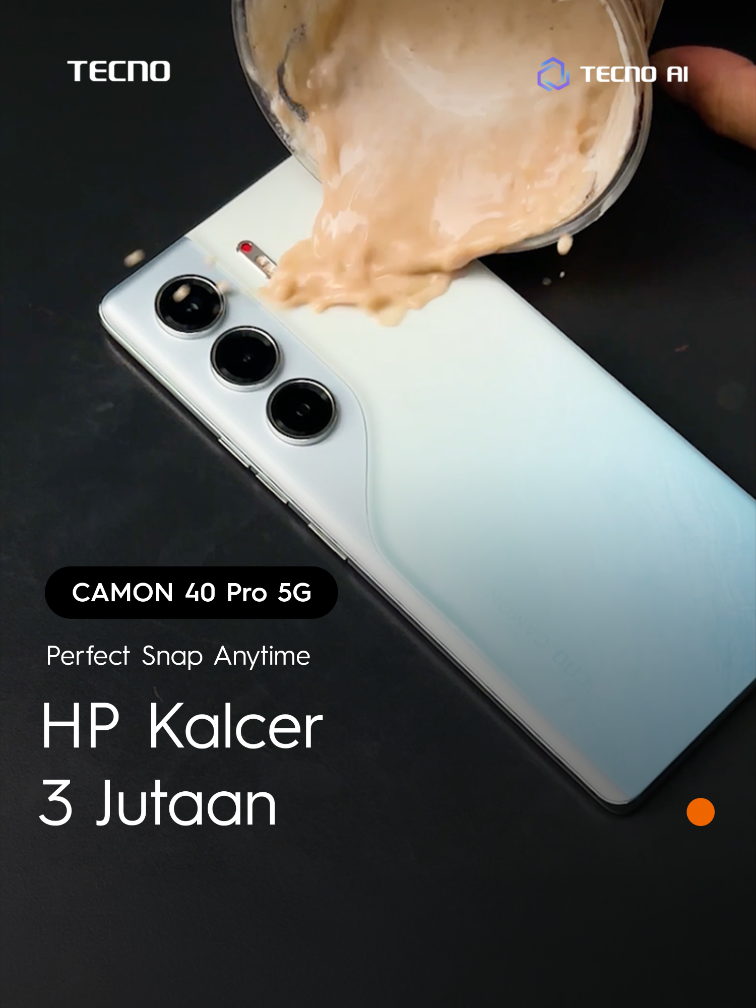 HP anak kalcer yang sering nongkrong di coffee shop, cuma 3 jutaan? Apaan tuh? YA JELAS TECNO CAMON 40 Pro 5G lah! Style dapet, kamera mantap, harga bersahabat 💅📱 #CAMON40Pro5G #FlashSnapKiller #TECNOIndonesia